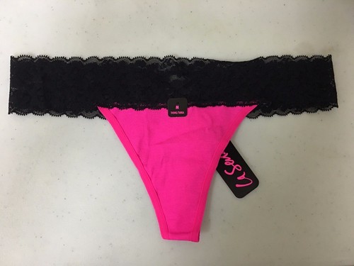 La Senza Sexy Rosso Pizzo a Contrasto Hip Hugger SLIP TAGLIE XS A