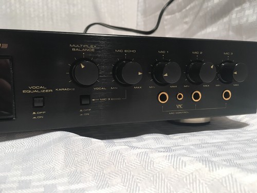 Vinrage Pioneer Mic Mixer Model MA-9 digital echo karaoke balancer audio black.