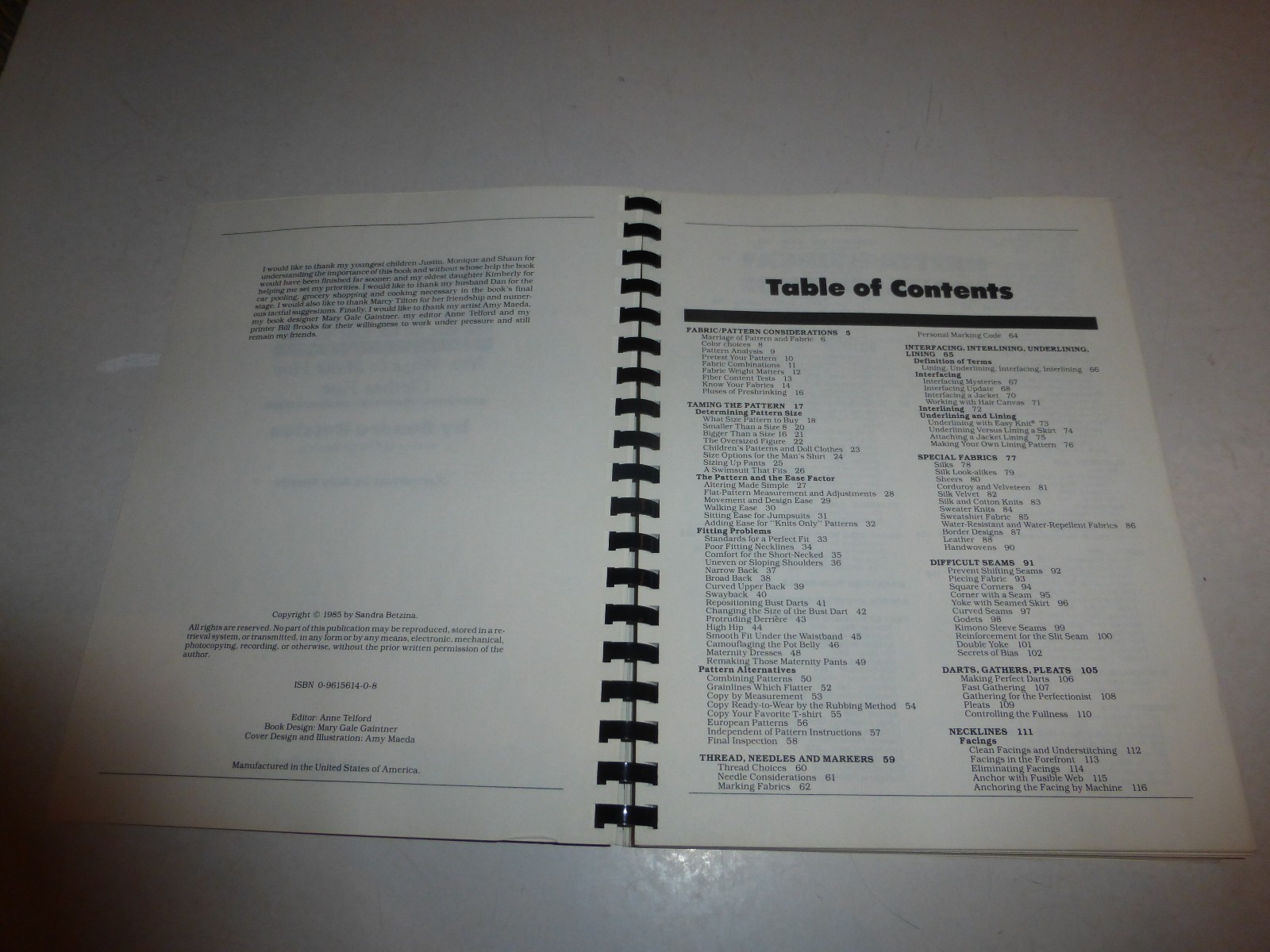 Power Sewing by Sandra Betzina Sewing Book Manual Vintage New  B138