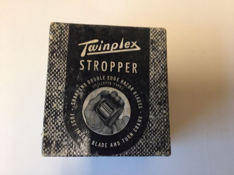 Vintage Twinplex Stropper Sharpener for Double Edge Razor Blades with Box 