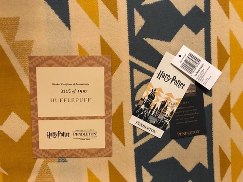 NEW!  Pendleton Harry Potter HUFFLEPUFF Blanket 64x72 Limited Edition Made USA