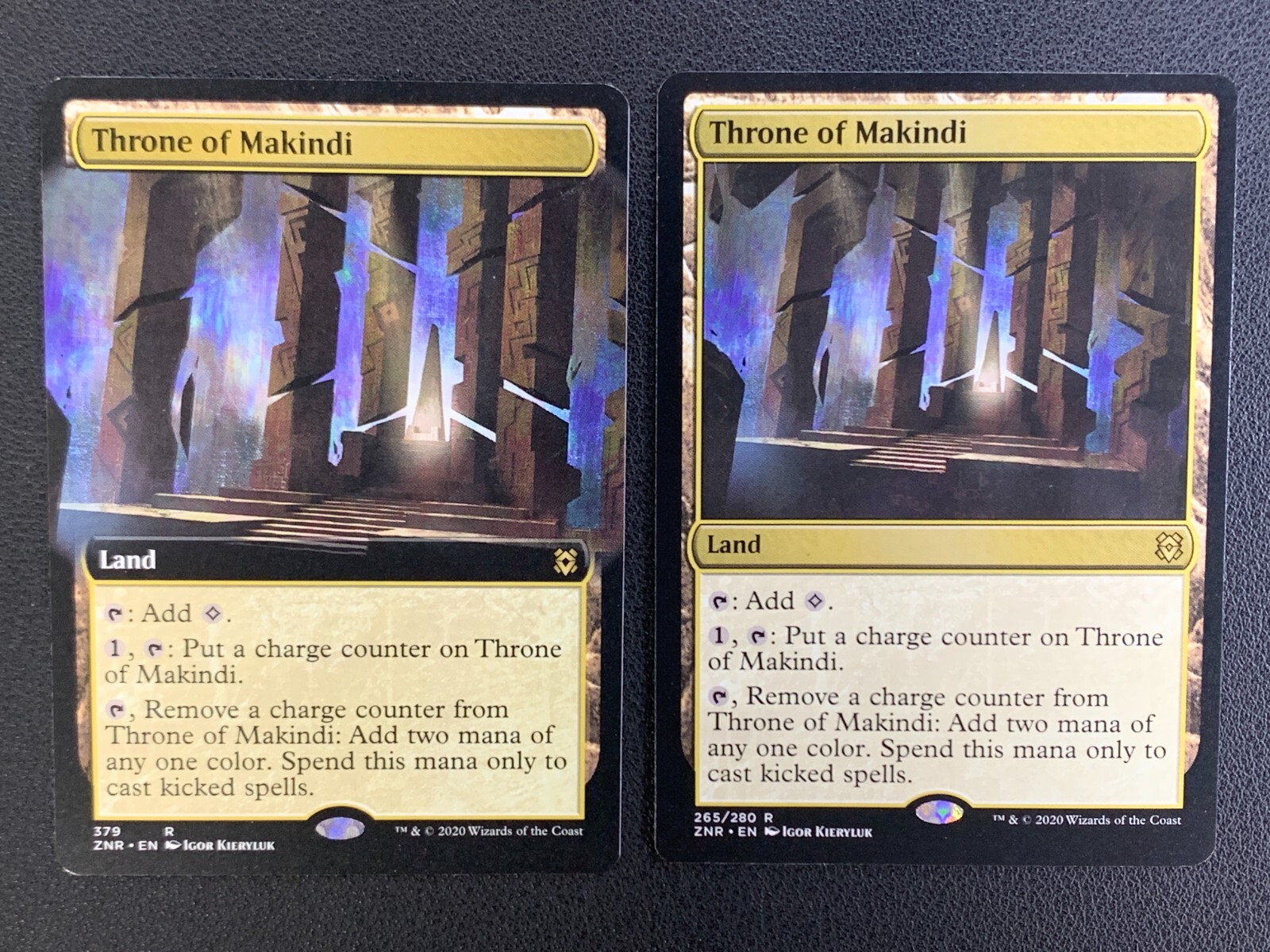 Throne of Makindi 2x FOIL ZNR MTG Zendikar Rising Rare MINT land Throne of Makindi 2x FOIL ZNR MTG Zendikar Rising Rare MINT land