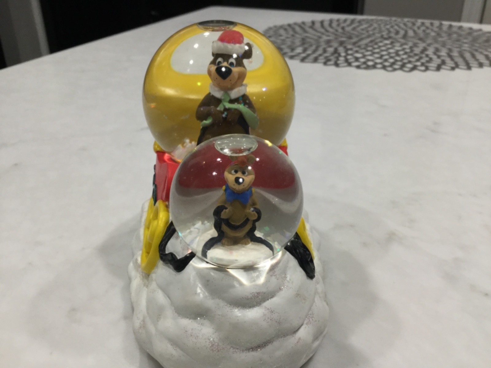 HANNA-BARBERA YOGI ENESCO MUSIC XMAS SNOWGLOBE PROTOTYPE NEVER MADE/SOLD RARE
