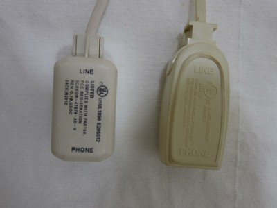 2PC Vision Single In-line DSL Noise Phone Jack Plug Cord Eliminates Interference