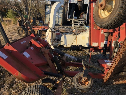 BUSH HOG FLEX WING MOWER WITH CHAINS BAT WING Batwing Flexing 15 Ft Bushhog USED