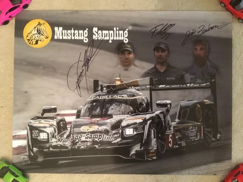 Signed Mustang Sampling Cadillac Racing Poster Prototype Car # 5