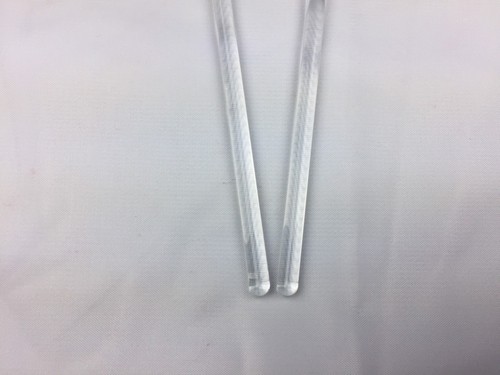 Lot Of 2 Clear Bear Swizzle Sticks 7 Inches Long