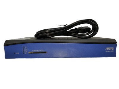 ADTRAN NETVANTA 3430 2 Ports Wired Router P/N 1202820G1 w/Network Module