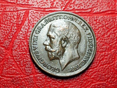 GEORGE V HIGH GRADE FARTHING COIN 1918 CX6