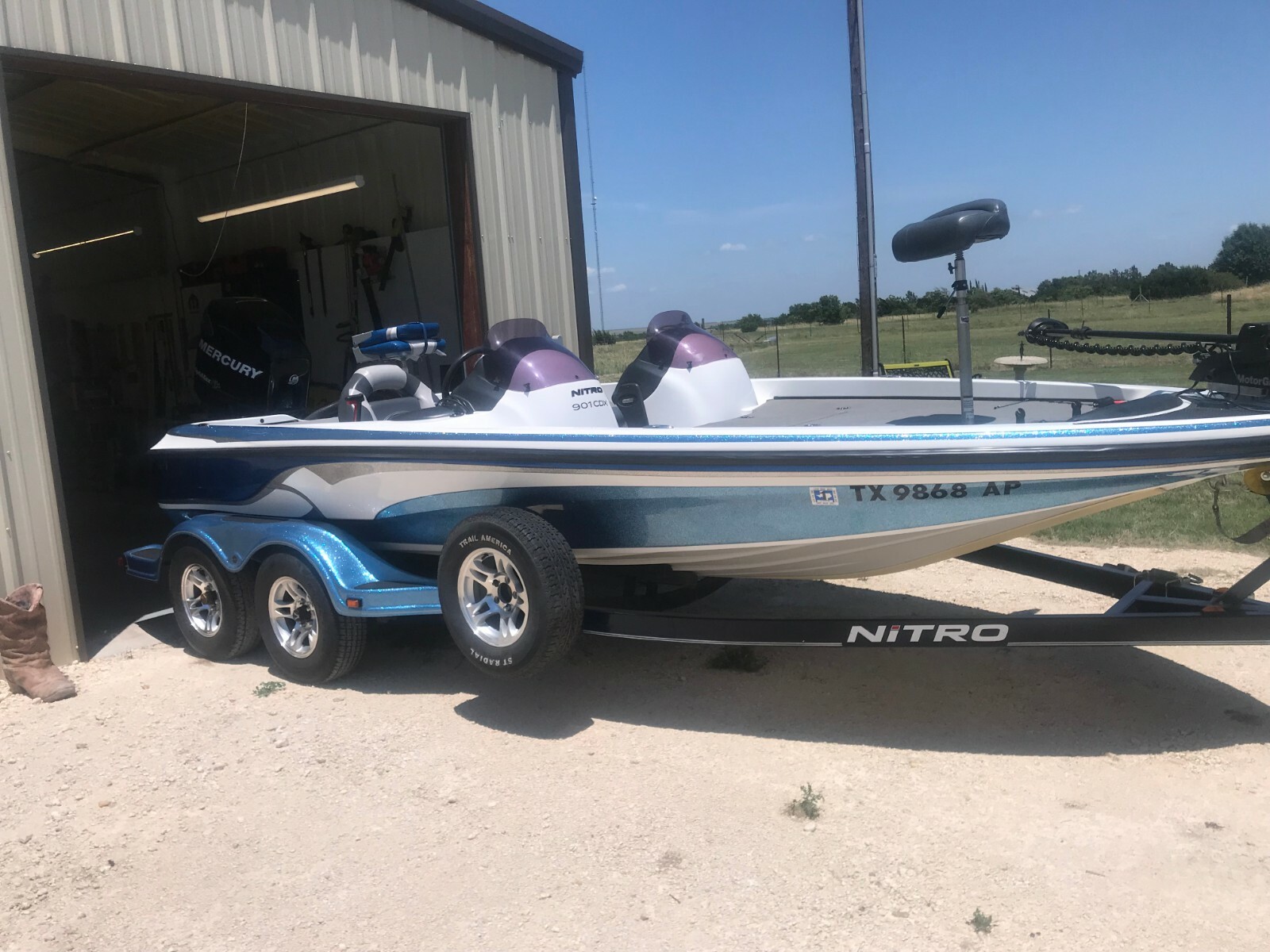 Nitro bass boat with updated equipment and sonars