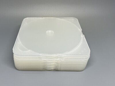 10 PCS NEW HIGH QUALITY SQUARE CD POLY CASES CD BOX, CLEAR, TRIMPAK