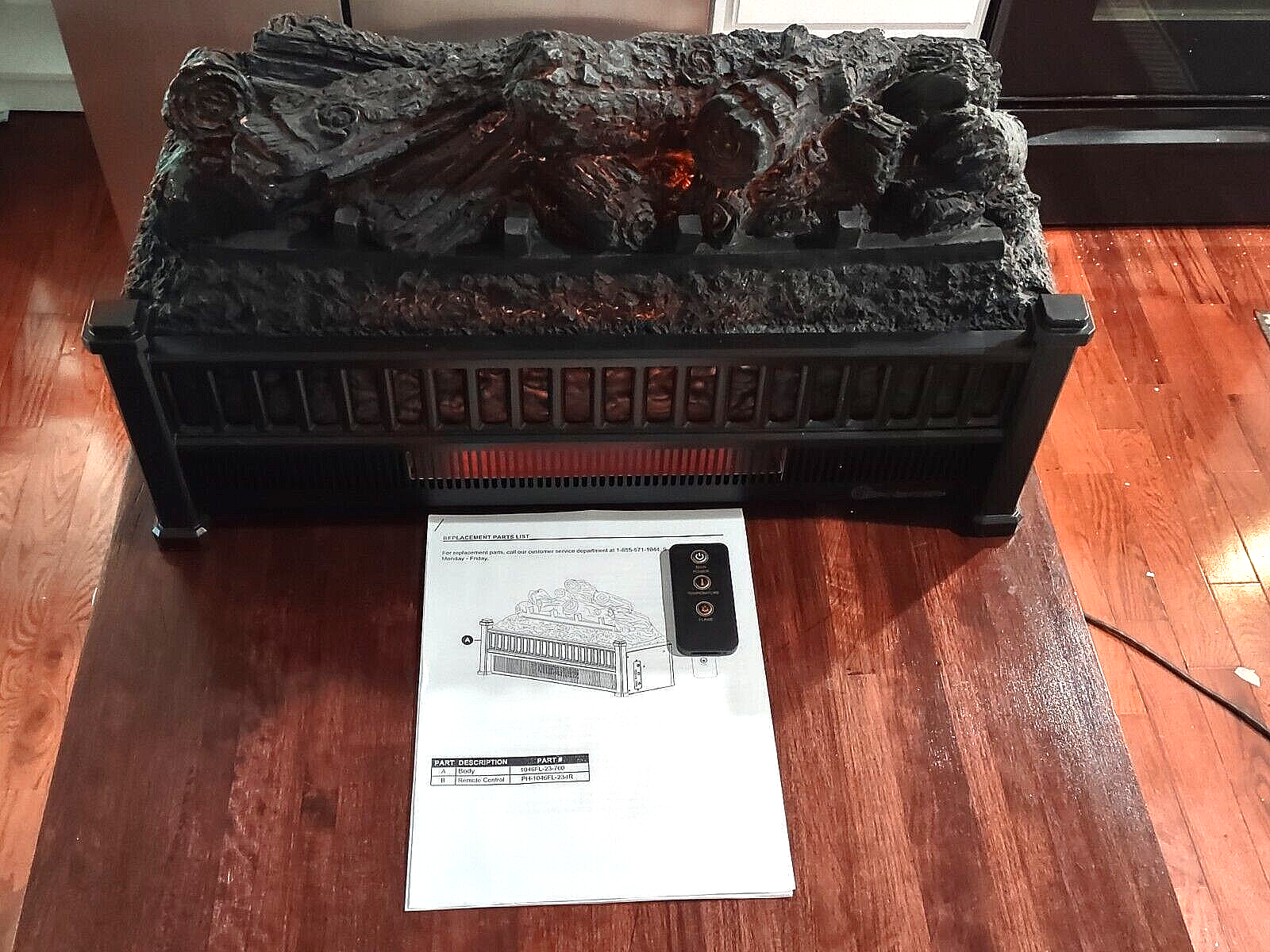 Heater 3d Flame Stove 1500w With Infrared Remote