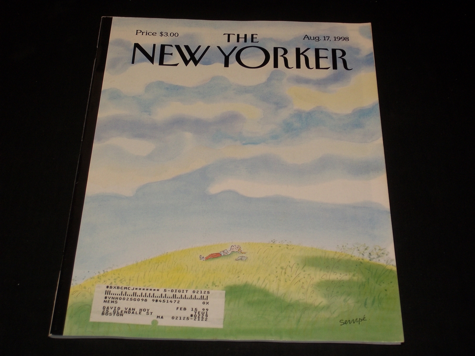 1998 AUGUST 17 THE NEW YORKER MAGAZINE - NICE ILLUSTRATED COVER