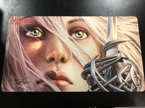 ヴェールのリリアナ mtg プレイマット Steve Argyle サインド ヴェールのリリアナ mtg プレイマット Steve Argyle サインド