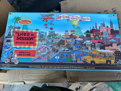 ''Life's in Session'' Are you in ... or out? A 12 Step Family Board Game Sealed