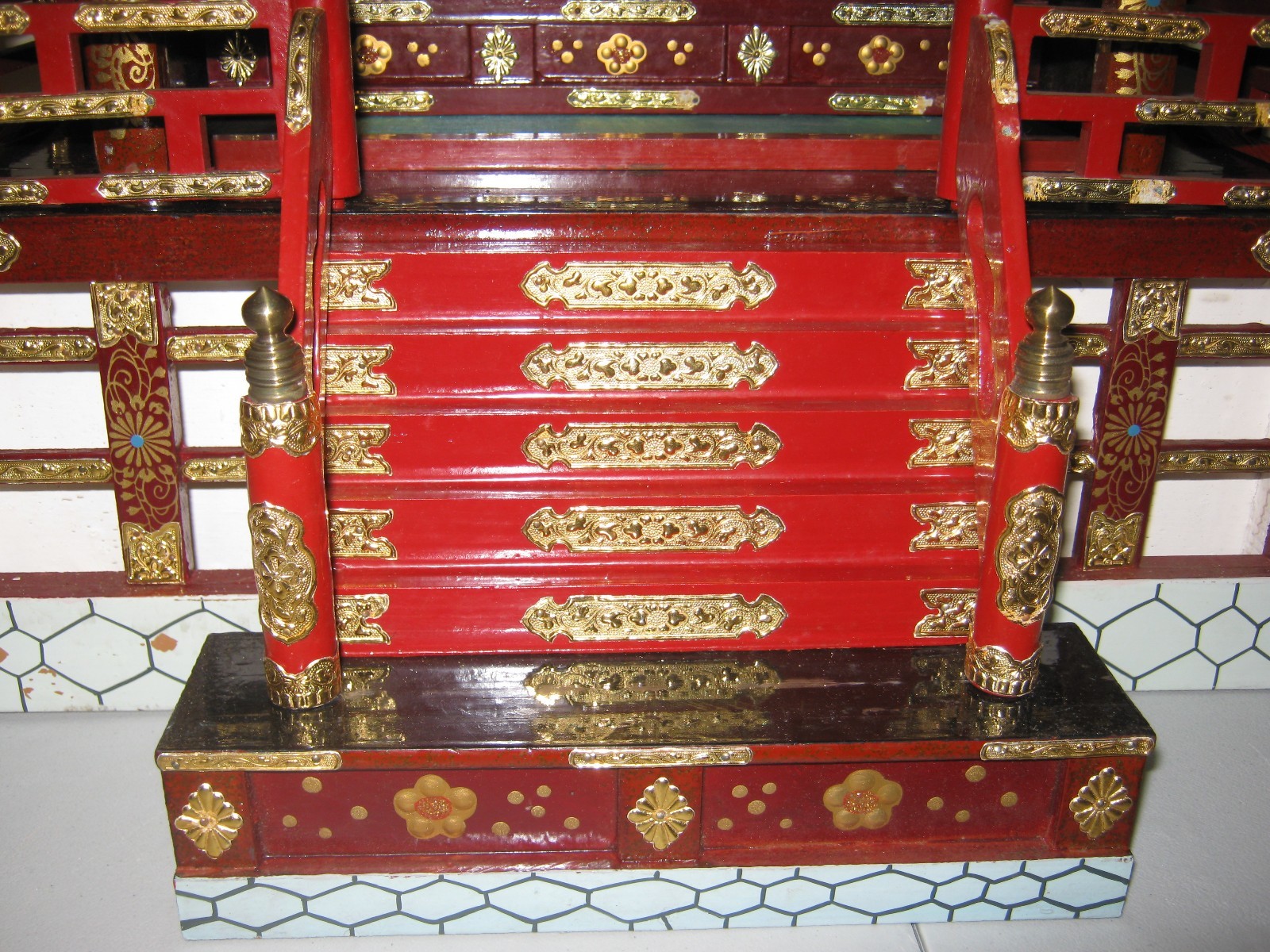 MEIJI Japanese Vintage Hina Goten Castle Miniature Doll House w/Original Crate