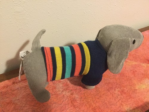 Pillowfort Mini Pillow Dachshund with Sweater!