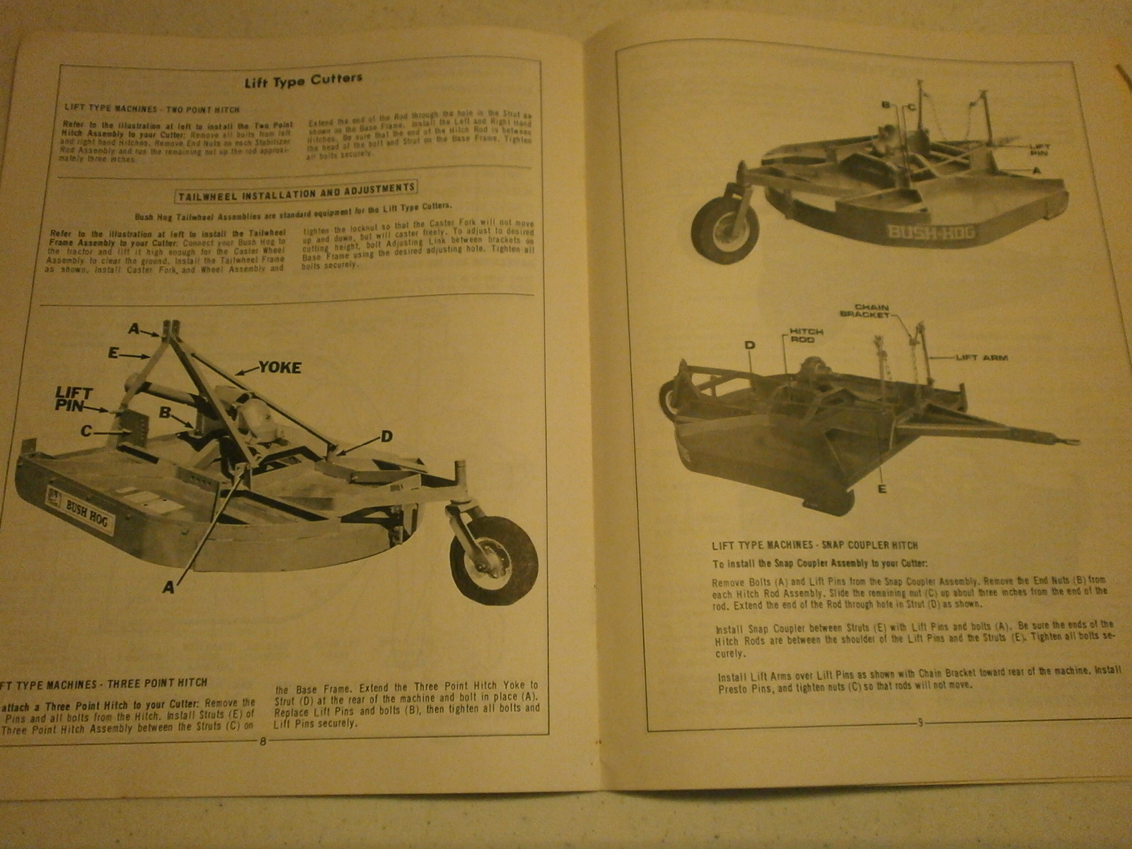 Bush Hog-Rotary Cutter Owner's Manual-Models 305 & 306