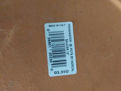 VTG ITALY TERRA COTTA SAUCER PLANTER BOTTOM PENNINGTON POTS NORCAL & VASE