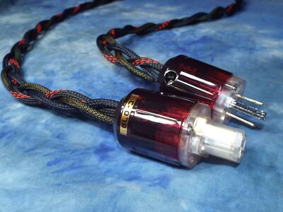 Maze Audio Ref3 Braided 4ft AC Power Cord 12 Gauge Ga Audio Audiophile Red/Black
