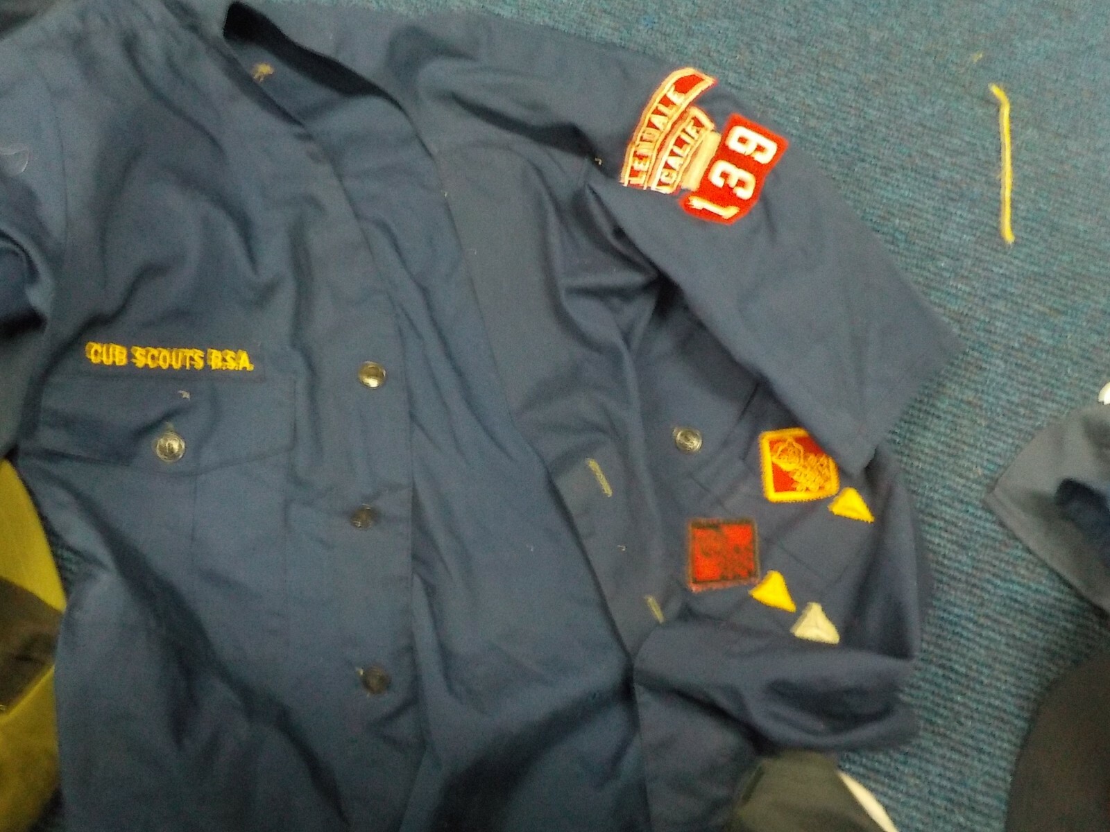 Scout Uniform Parts:  Lot 6, cub scout items