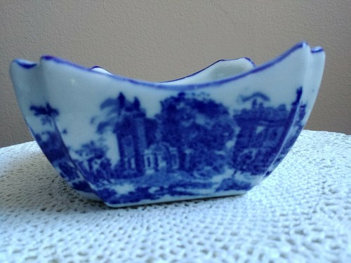 Vintage/Antique Victoria Ware Flow Blue Bowl heavy