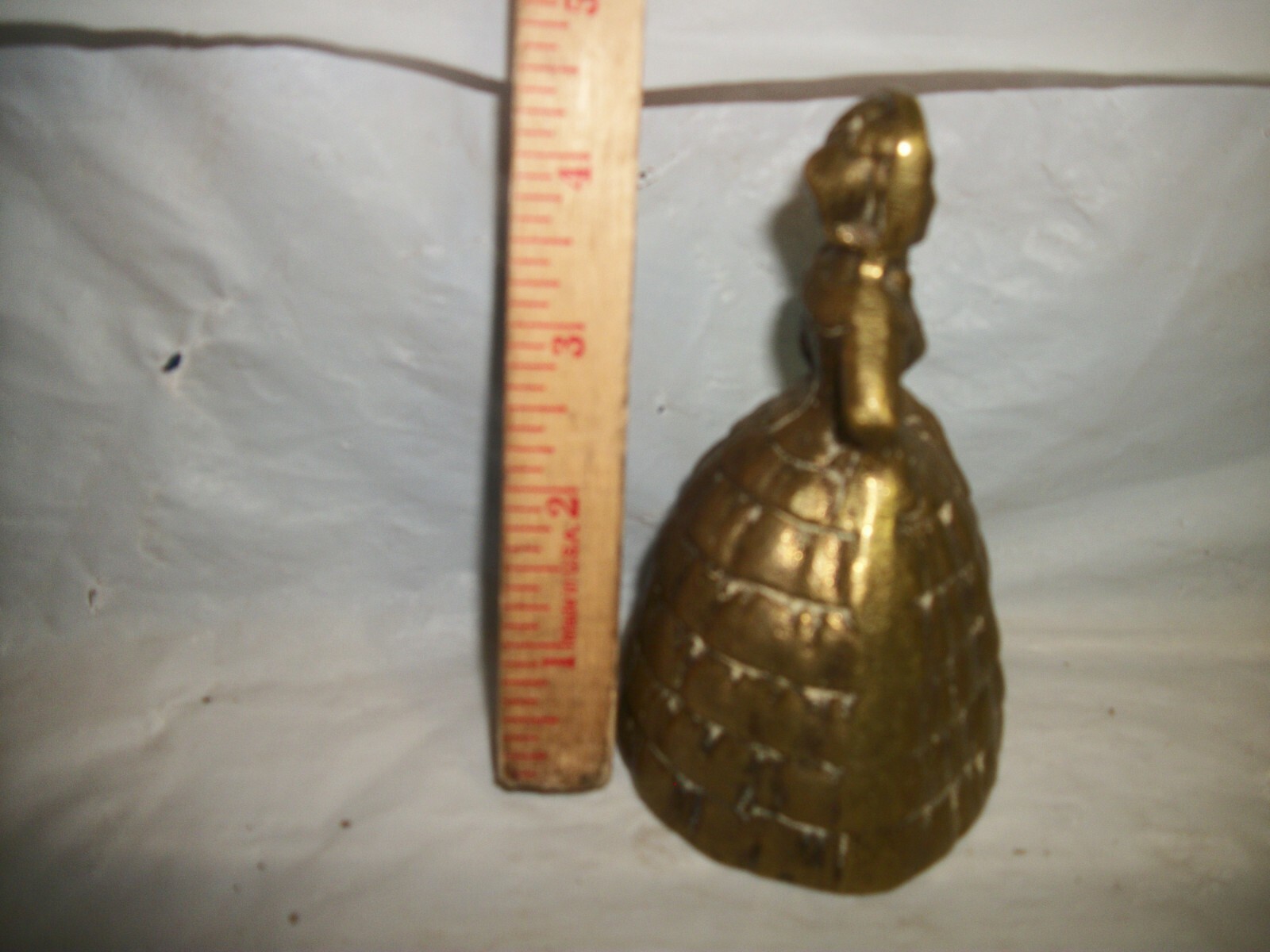 Vintage Brass Lady Bell /  Figurine Brass / Lady Bell Heavy 1.2 Lbs.