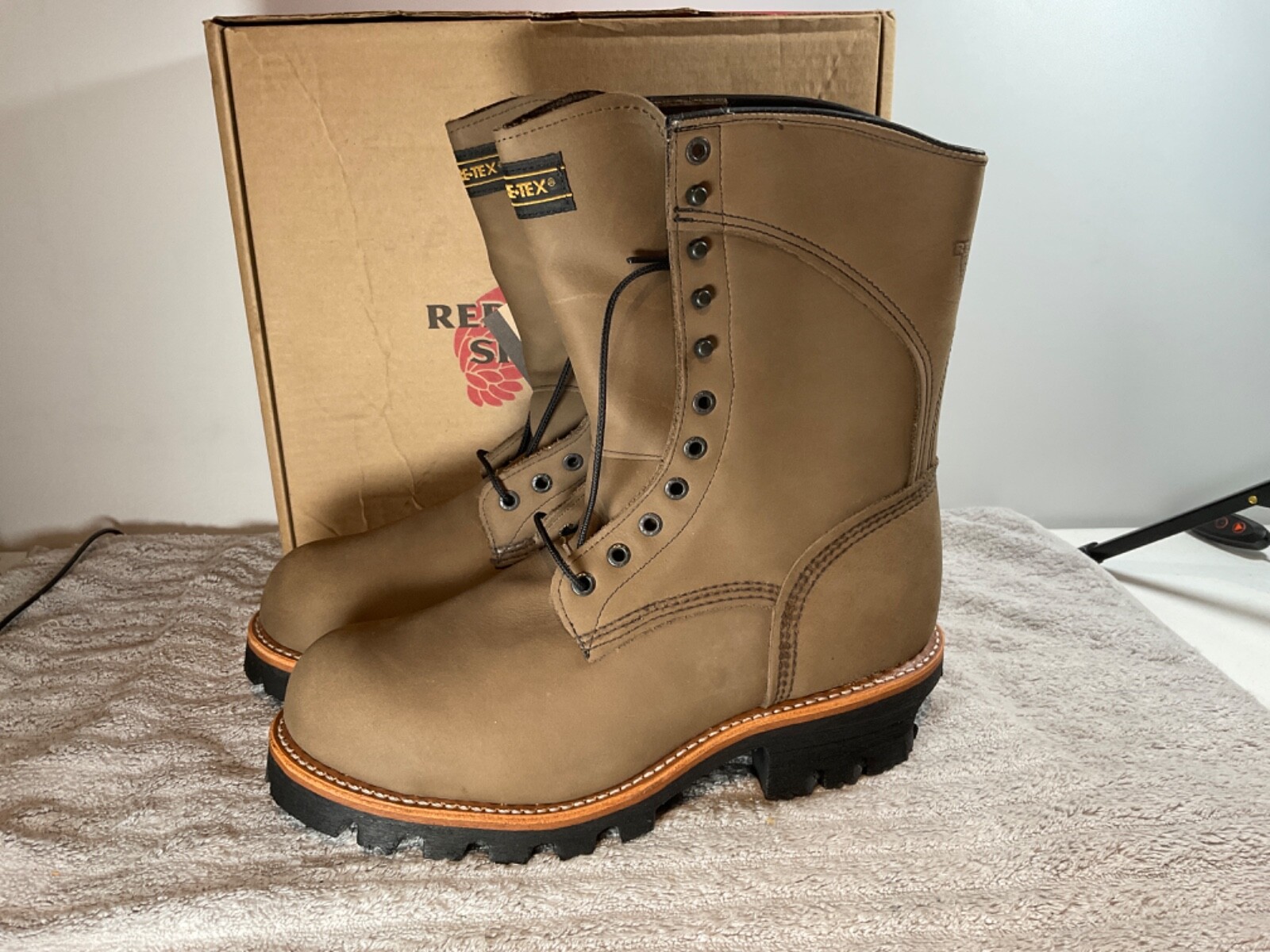 Pre-owned Red Wing Shoes Discontinued Red Wing 2292 Steel Toe Logger Boots Multiple Sizes In Brown