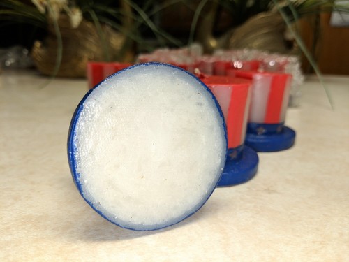 12 Patriotic Red White & Blue Stars & Stripes Candle Top Hat 1 7/8