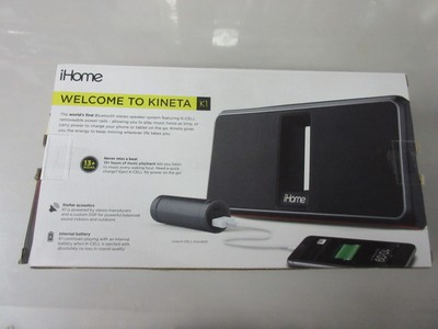 iHome Kineta K1 Portable Stereo Speaker System with removable power
