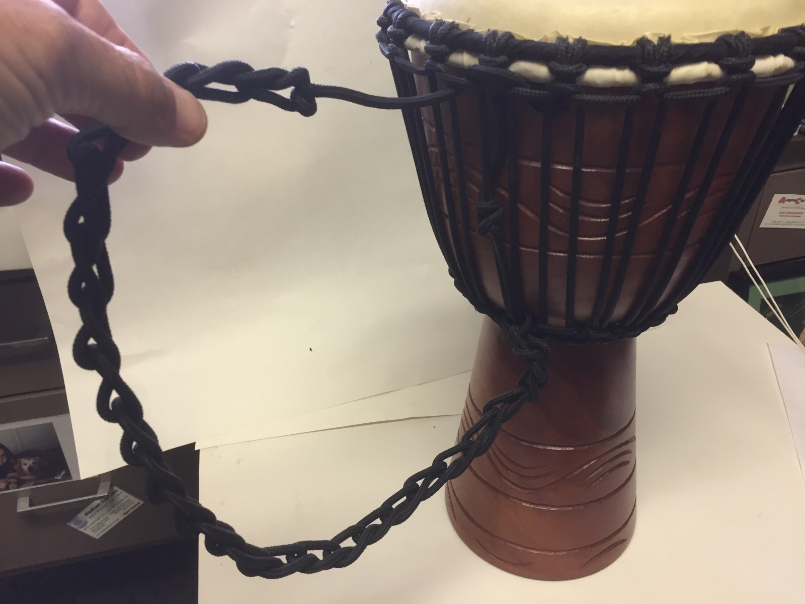 Nino African Style Rope Tuned Djembe Large 15.5