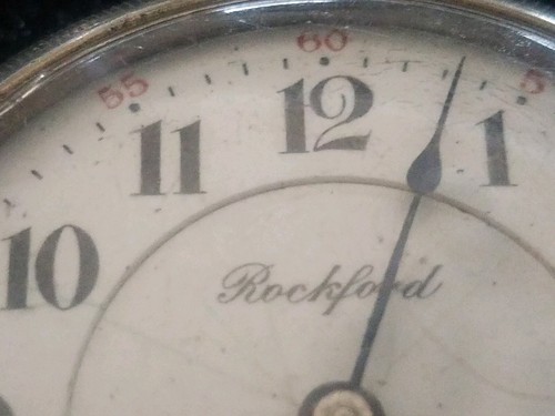 1910 Rockford 17 Jewel Pocket Watch ~ Size 18s ~ Works