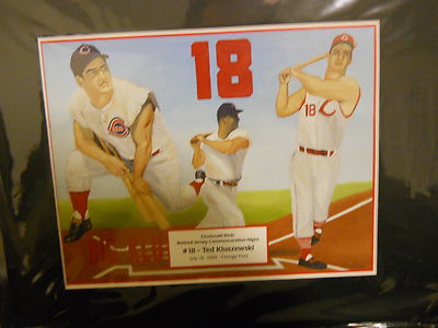 Ted Kluszewski Cincinnati Reds matteed Print retired Jersey night SGA Big Klu