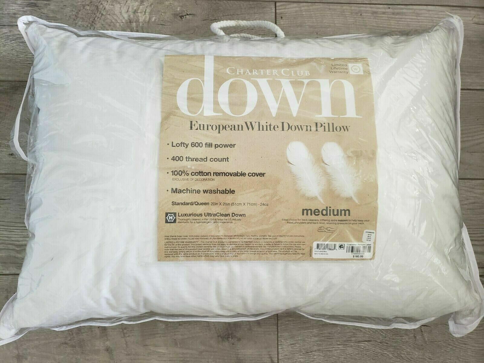 Charter Club Visco Gussetted Memory Foam Pillow For Sale Online Ebay