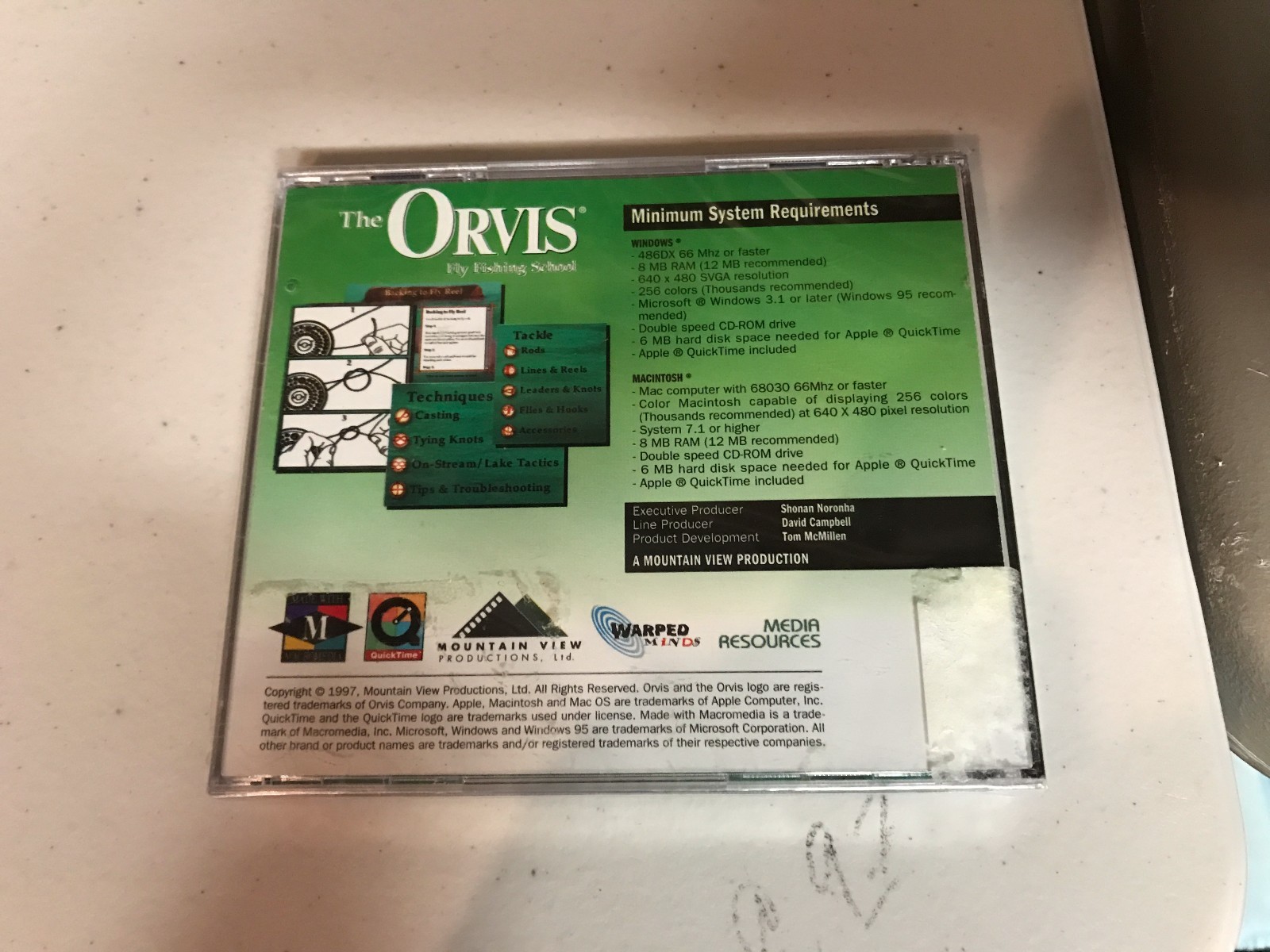 The Orvis Fly Fishing School windows/mac cd-rom 1997