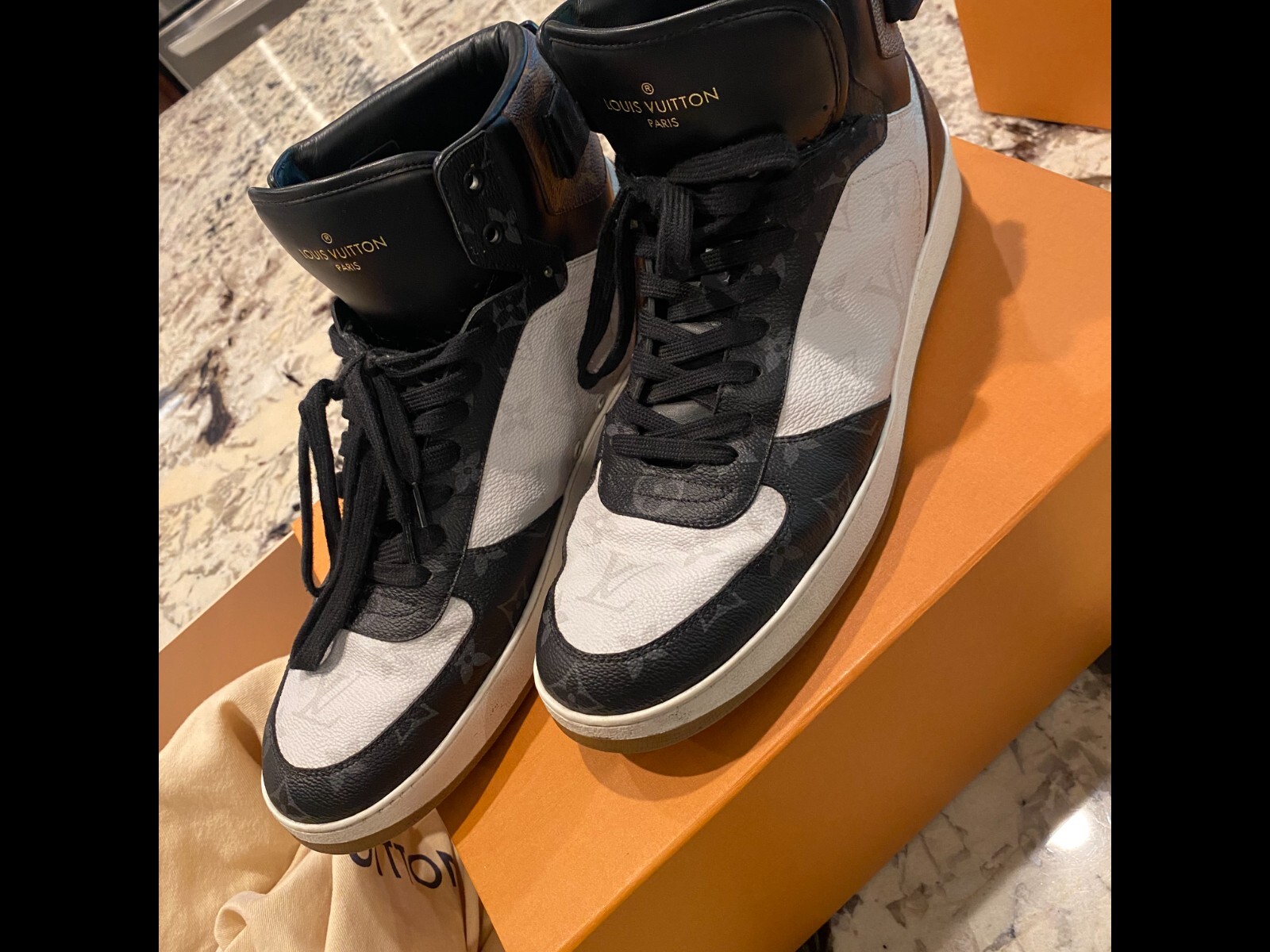 louis vuitton black high tops