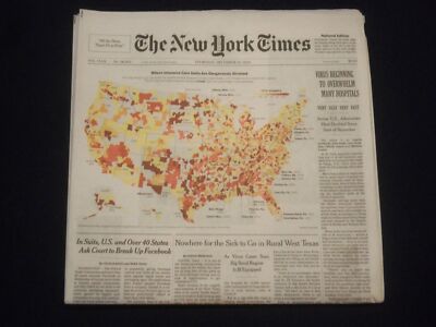 2020 DECEMBER 10 NEW YORK TIMES - VIRUS BEGINNING TO OVERWHELM MANY HOSPITALS