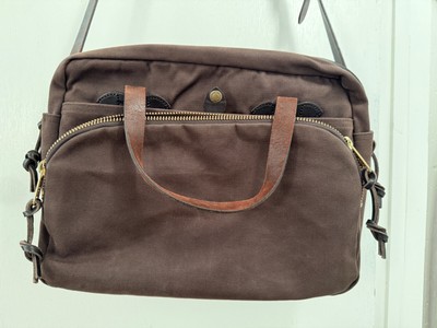 Filson 258 rare Made in USA version Rugged Twill Padded Computer Bag Brown