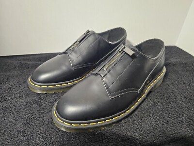 Dr. Martens Cullen Smooth Polished Leather Zip Dress Shoes Black Men's Size 8
