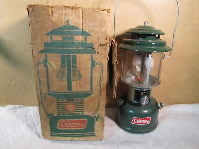 Vintage Coleman 220J Lantern Double Mantle 220J195 with Original Box