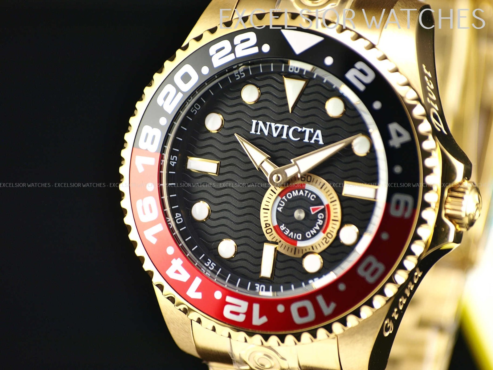 New Invicta Men's 47mm Grand Diver JAPAN AUTOMATIC Black