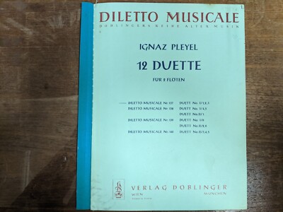 Diletto Musicale Doblingers series of early music Ignaz Pleyel for 2 Flutes