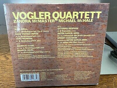 Vogler Quartett Plays Weill, Henze, Widmann, Kagel, Abril, etc. 3 CDs, 2018