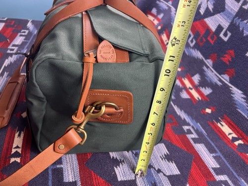 Pre-owned Filson Small Rugged Twill Duffle Bag 20192729 Made In Usa Hemlock Green Tan Rare