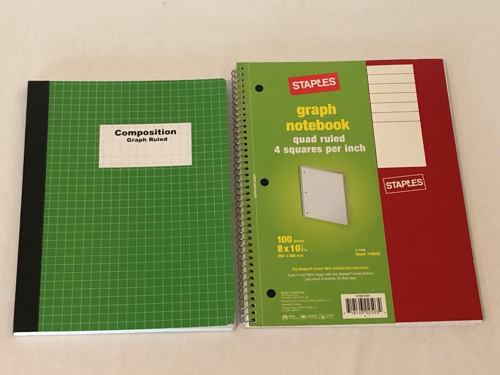 Spiral Quad Ruled Engineers Graph Ruled Composition Notebook S...