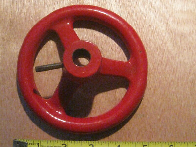 Cast Iron Fire Gate Valve Hand Wheel Spoke Dished Offset Dia 5  Hole 9/32 NEW