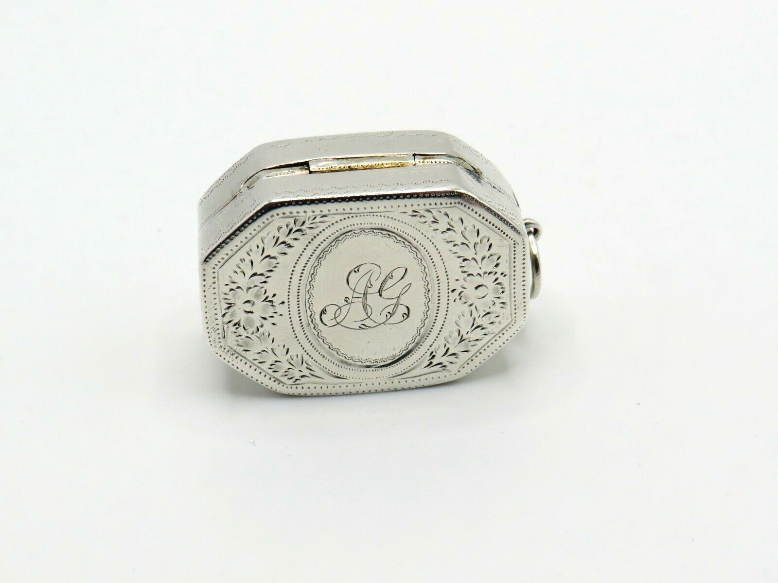 Antique Sterling Silver Vinaigrette & Sponge Hallmarked Samuel