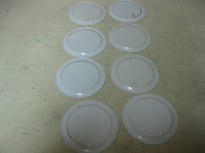 COLLECTIBLE  8 METAL COLORFUL HEART TREE FLORALCHILDREN'S KIDS TOY PLATES