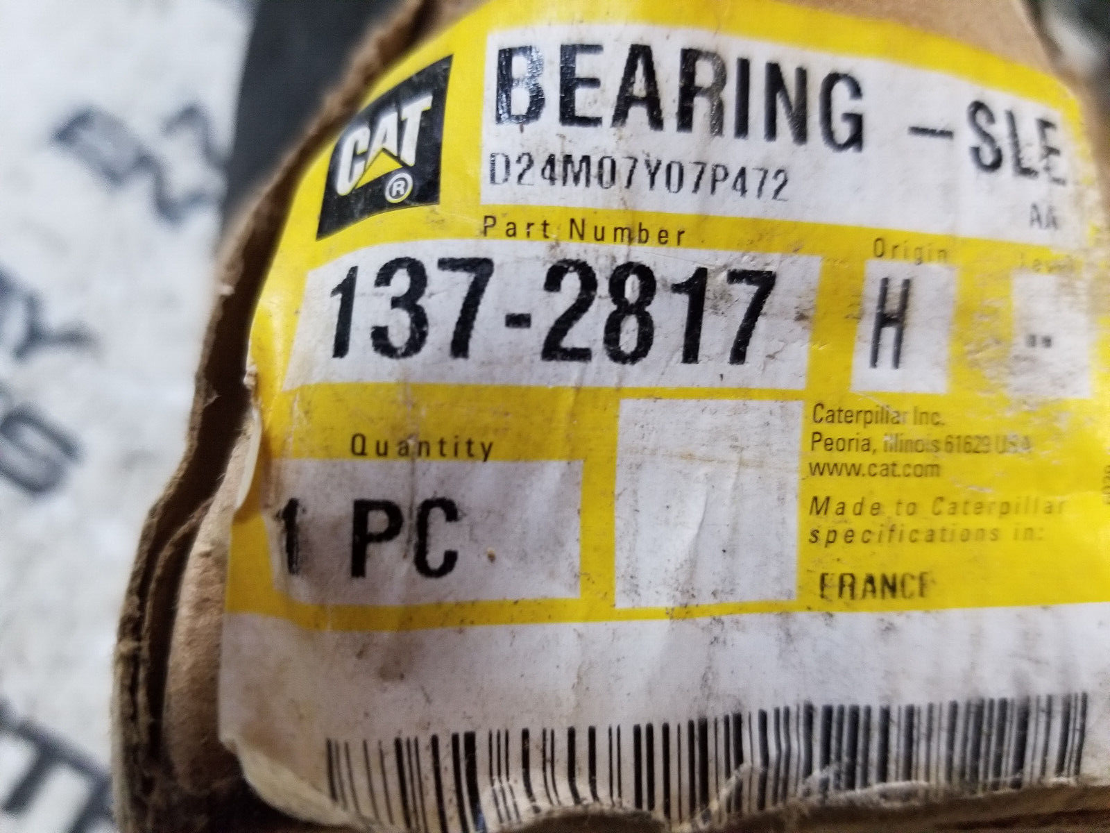 CATERPILLAR 137-2817 Internal Diameter 100.29mm Sleeve Bearing 1372817 - Picture 2 of 5