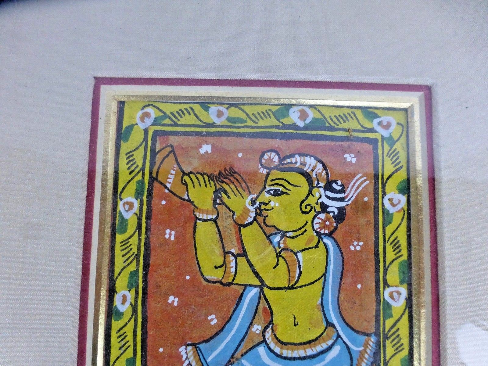 Fold Art / Indian Orissa Hindu ca. 1970s, framed, 10